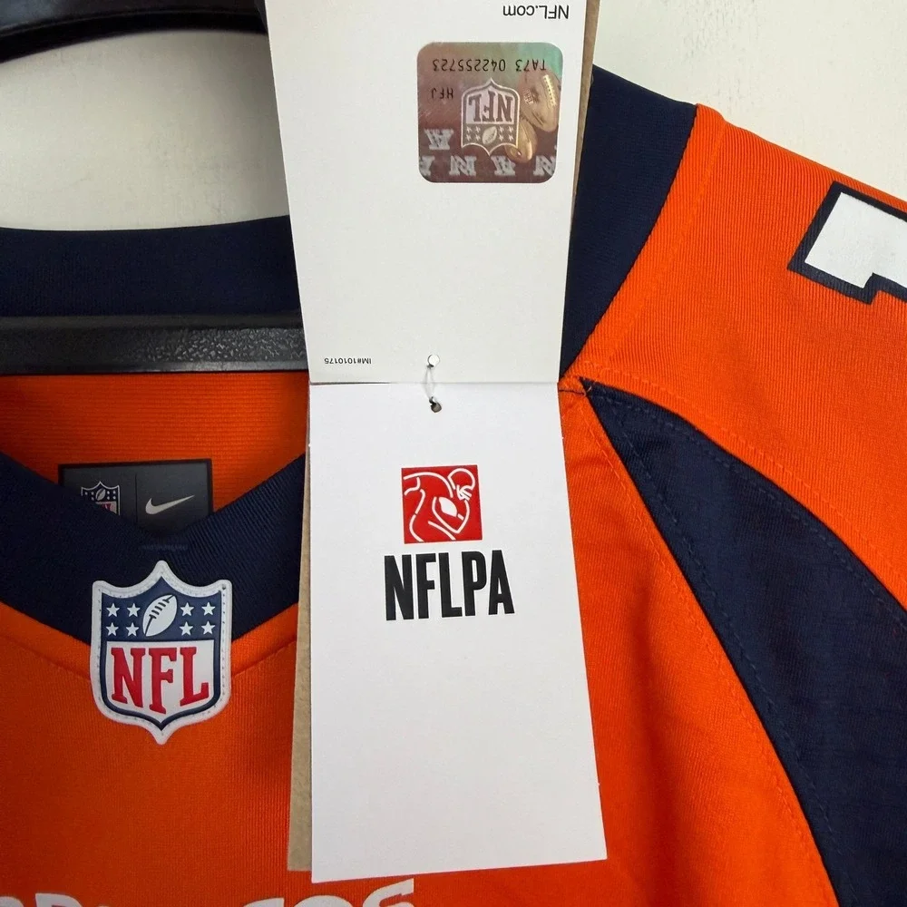 NEW Nike Denver Broncos Courtland Sutton 14 NFL Jersey Mens S Orange On Field